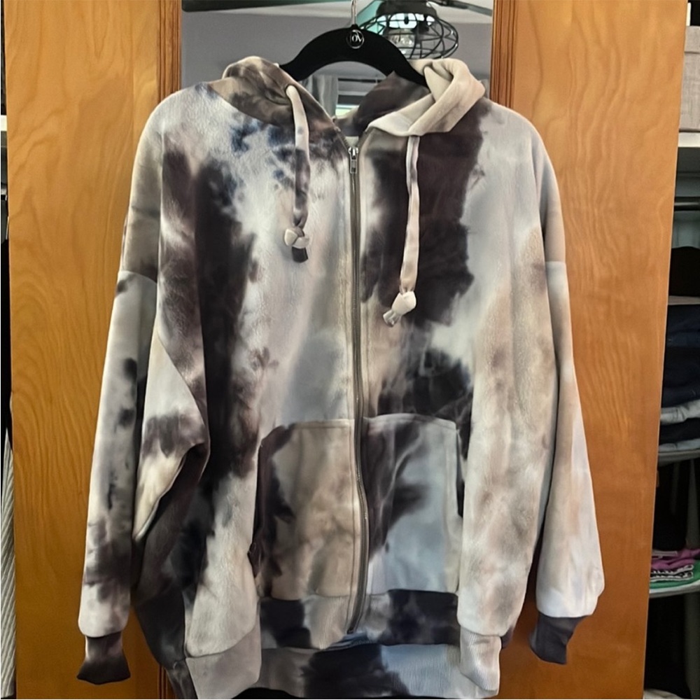 Vintage Havana Oversized Full Zip Hoodie